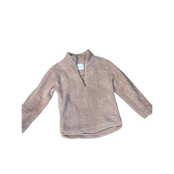 Elodie Fleece Pullover 1/4 Zip Top Pink Womens Small - Picture 1 of 4